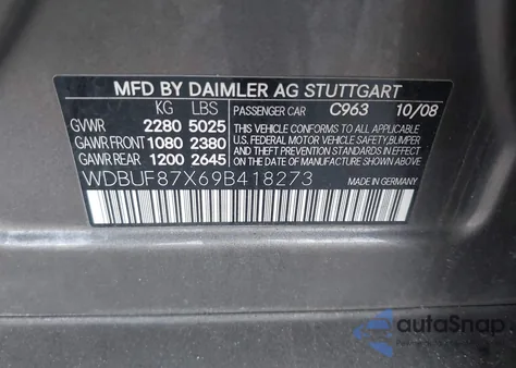 2009 Mercedes-Benz E 350 4Matic from USA, damaged, VIN WDBUF87X69B418273